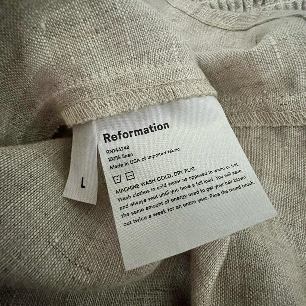 REFORMATION Cerise Linen Dress - Picture 12 of 12
